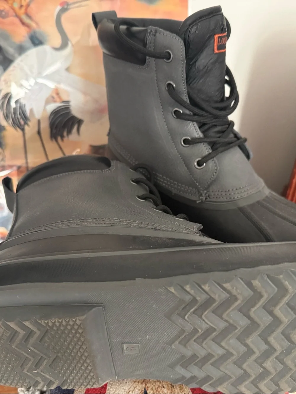 London Fog Men's Black Waterproof Short Rain Boots